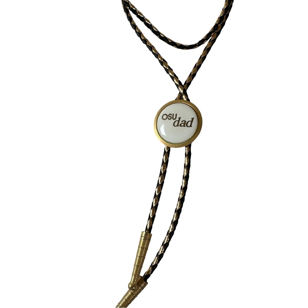 OSU DAD Gold Black Bolo Tie Oklahoma State cowboy western father Ohio college‎